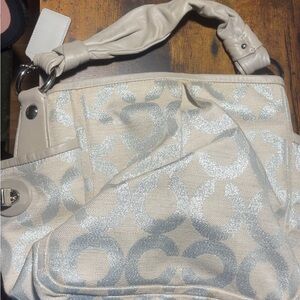 Stylish Cream and Silver Women's Bag